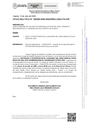 OFICIO MULTIPLE N° 000206-2026-GRA/DREA-UGELHTA-DIR