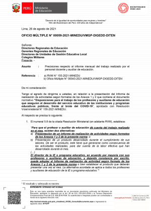 OFICIO MÚLTIPLE Nº 0228-2021- GRA/GG-GRDS-DREA-UGELHTA-DIR/AGP