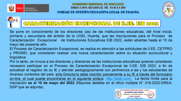 PROCESO DE CARACTERIZACIÓN EXCEPCIONAL DE INSTITUCIONES EDUCATIVAS EIB 2022