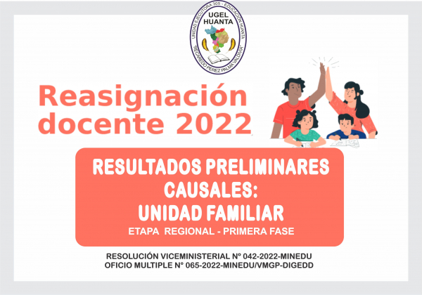 ETAPA REGIONAL CAUSALES DE: UNIDAD FAMILIAR - PRIMERA FASE