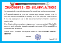 RELACIÓN DE INSTITUCIONES EDUCATIVAS QUE SOLICITARON REPORTE VIRTUAL Y/O FÍSICO DE INVENTARIO CON CORTE AL 04-11-2021