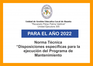 NORMA TECNICA PARA EJECUCIÓN DEL PROGRAMA DE MANTENIMIENTO 2022